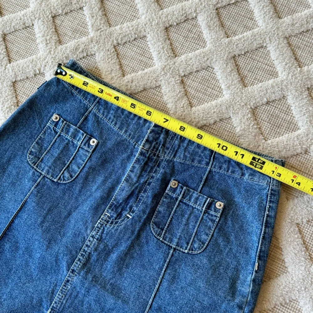 Vintage Y2K 90’s Tommy Jeans Retro Denim Blue Skirt Size 0 Classic Streetwear